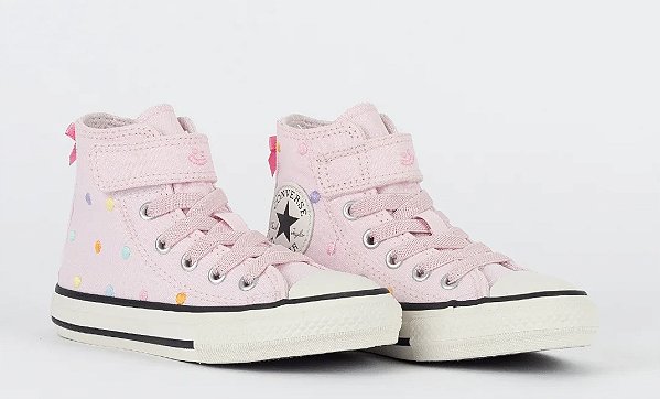 TÊNIS CHUCK TAYLOR ALL STAR VELCRO POLKA DOTS FRUTAS SILVESTRES