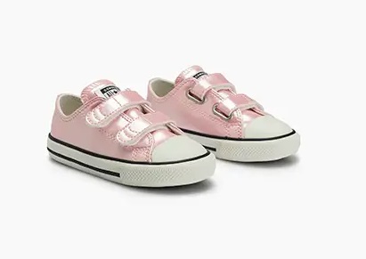 TÊNIS CHUCK TAYLOR ALL STAR VELCRO SHINE ROSA MEDUSA