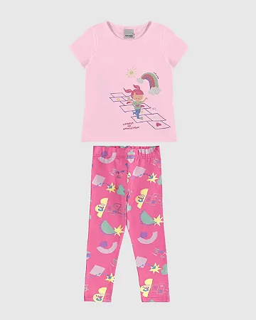 CONJUNTO BLUSA E CALÇA AMARELINHA MALWEE