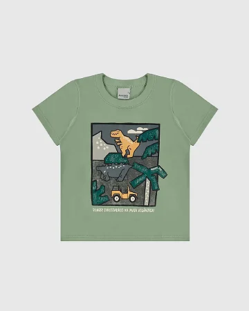 CAMISETA DINOSSAUROS VERDE MALWEE
