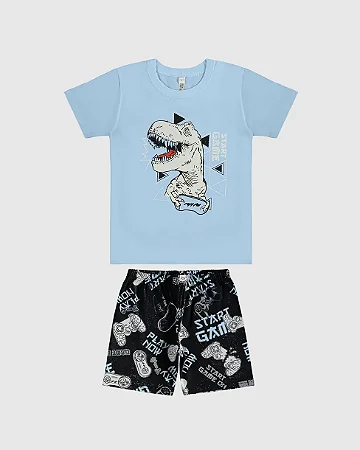 PIJAMA CURTO START GAME BRILHA NO ESCURO MALWEE