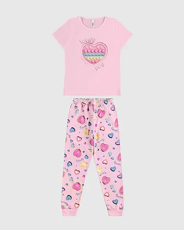 PIJAMA LONGO LOVELY POP BRILHA NO ESCURO MALWEE