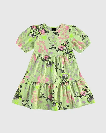 VESTIDO CURTO ESTAMPADO MINNIE MOUSE MALWEE