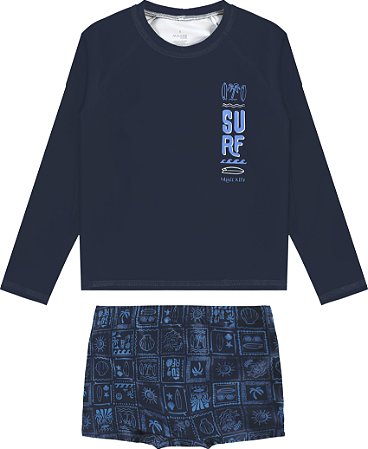CONJUNTO BLUSA DE PROTEÇÃO E SUNGA SURF MALWEE