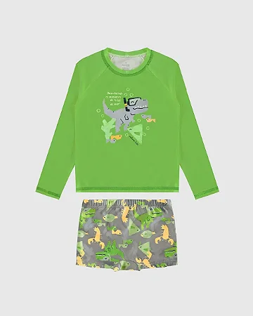 CONJUNTO BLUSA DE PROTEÇÃO E SUNGA DINOS MALWEE