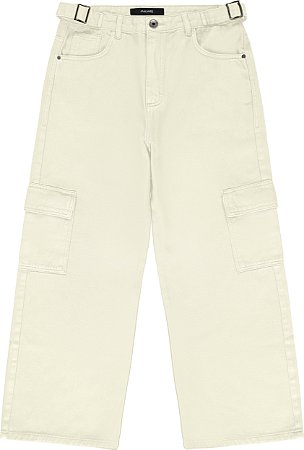 CALÇA RELAXED FIT CARGO EM SARJA MALWEE