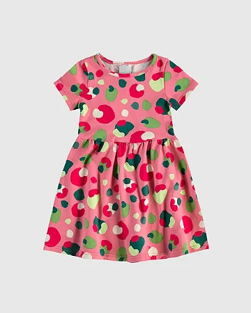 VESTIDO CURTO E ESTAMPADO ROSA MALWEE