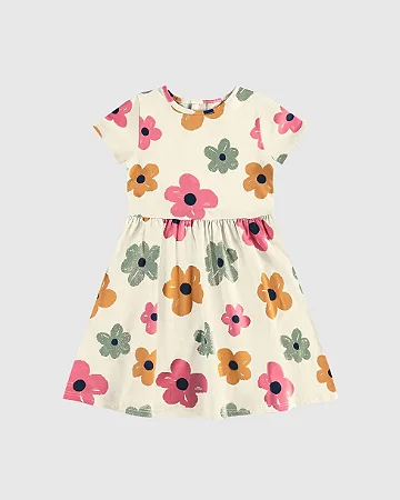 VESTIDO EVASÊ MANGA CURTA ESTAMPADO MALWEE