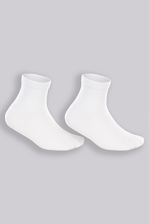 MEIA LUPO BU LISA BRANCA KIT 2 PARES