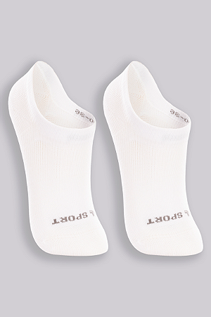 MEIA LUPO INVISÍVEL BRANCA KIT 2 PARES