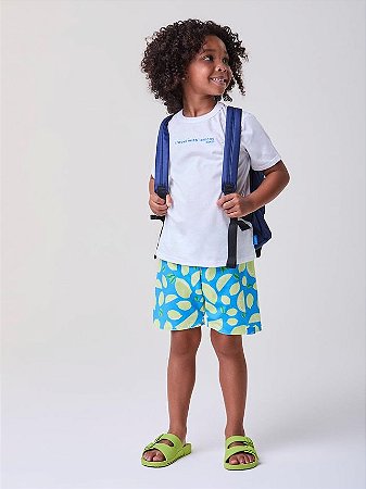 CONJUNTO CAMISETA E BERMUDA ESTAMPADA LEMONS BIMBI