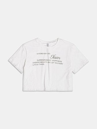 T SHIRT COM APLIQUE OFF I AM AUTHORIA