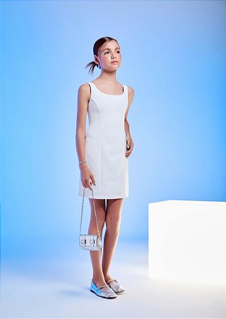 VESTIDO ALFAIATARIA COM LAÇO OFF WHITE I AM AUTHORIA