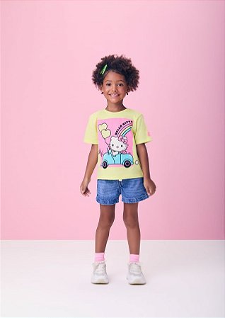 BLUSA HELLO KITTY VERDE MELÃO MOMI