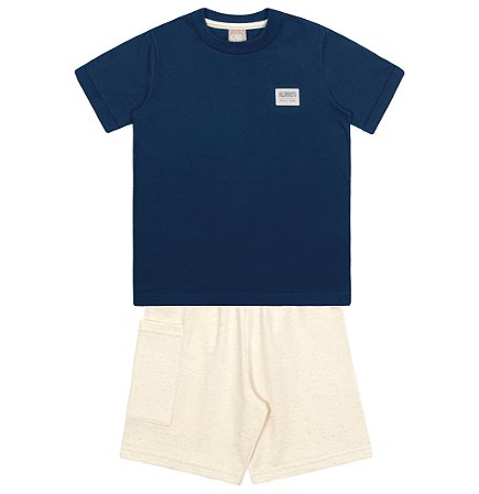 CONJUNTO CAMISETA MANGA CURTA E BERMUDA ALWAYS KIKO