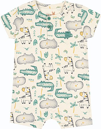 MACACÃO MANGA CURTA BICHINHOS KIKO BABY