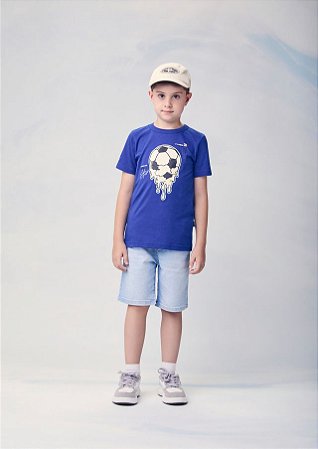 T-SHIRT FOOT AZUL ROYAL YOUCCIE