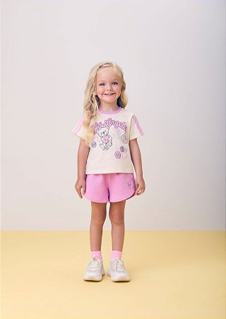 CONJUNTO BLUSINHA E SHORTS LOS ANGELES MOMI