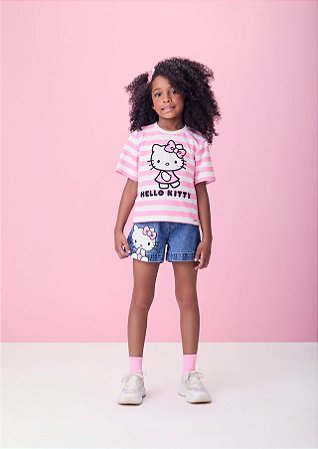 BLUSA ROSA LISTRADA HELLO KITTY MOMI