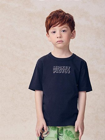 T-SHIRT PRETA MICKEY E PLUTO YOUCCIE