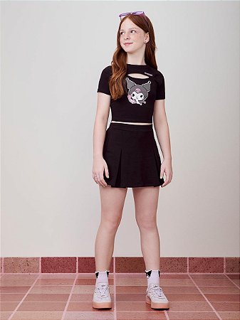 CONJUNTO BLUSA E SHORTS KUROMI I AM AUTHORIA