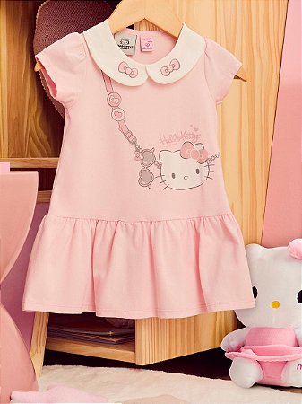 VESTIDO HELLO KITTY ROSA MOMI