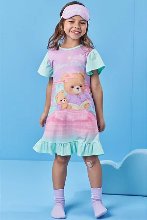 CAMISOLA EM MALHA COMFY COM MÁSCARA URSINHOS KUKIÊ