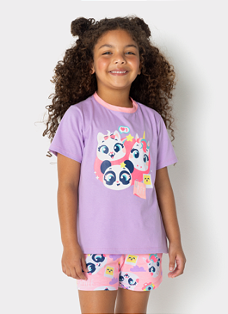 SHORT DOLL KIDS ECO BFF LILÁS LAVANDA PUKET
