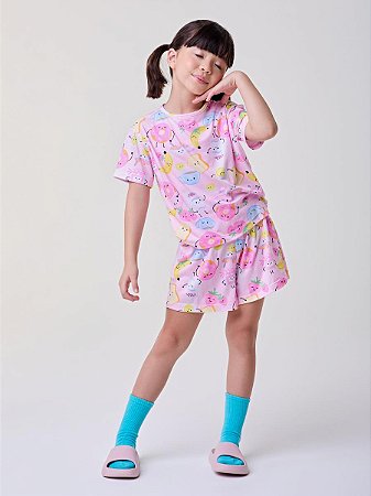 PIJAMA ROSA BREAKFAST BIMBI