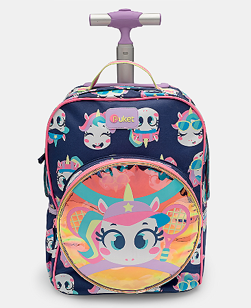 MOCHILA COM RODINHA MÉDIA UNI TENNIS AZUL MARINHO PUKET