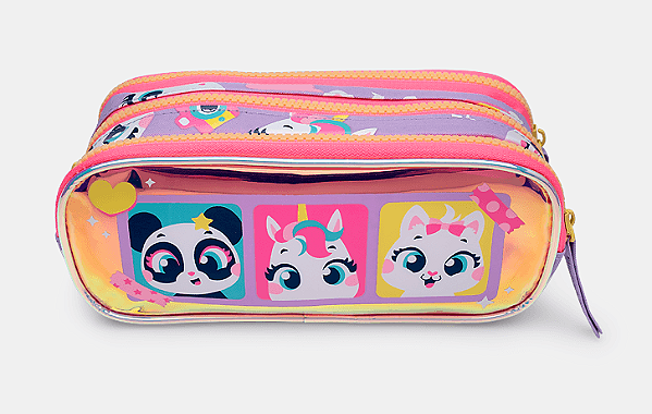 ESTOJO PEQUENO TRIPLO MULTIBICHOS BFF LAVANDA PUKET