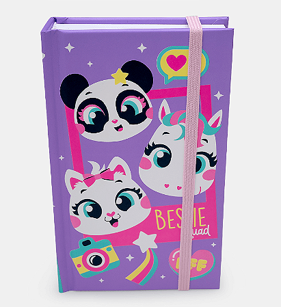 CADERNO PEQUENO MULTIBICHOS LAVANDA PUKET