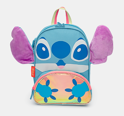 MOCHILA PEQUENA SEM RODINHA LILO E STITCH AZUL CÉU PUKET