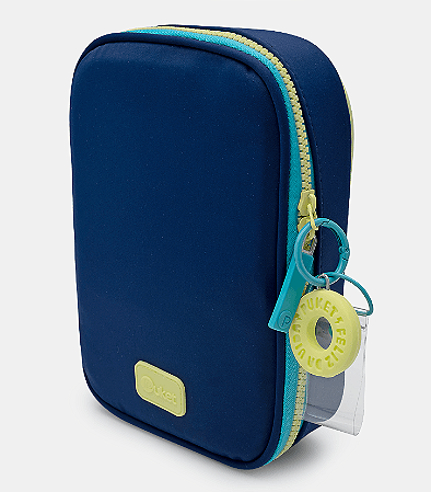 ESTOJO GRANDE AZUL MARINHO E AMARELO PUKET