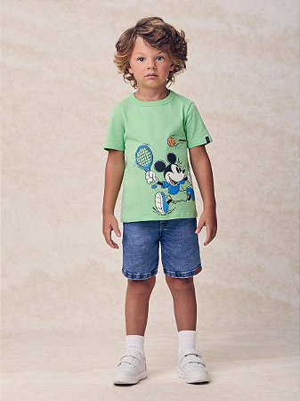 T-SHIRT MICKEY E PATETA VERDE MENTA YOUCCIE