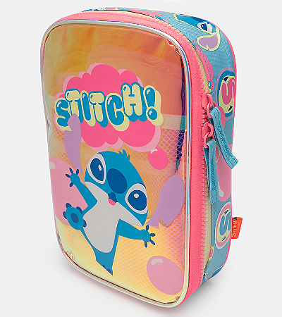 ESTOJO GRANDE HOLOGRÁFICO STITCH PUKET