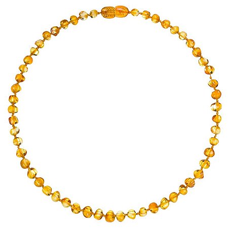 COLAR DE ÂMBAR BAROQUE HONEY 32CM BÜP BABY