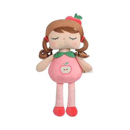 BONECA COM CAIXA ANGELA FRUTAS MAÇÃZINHA 33CM METOO