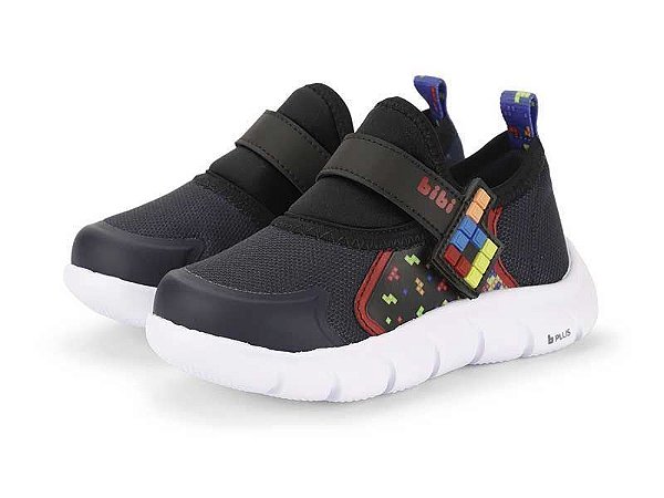 TÊNIS ENERGY BABY PIXEL ART MARINHO E PRETO BIBI