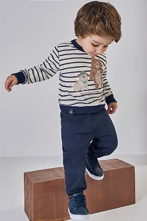 CONJUNTO BLUSA E CALÇA EM MOLETOM SEM PELÚCIA LUCBOO