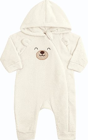 MACACÃO PLUSH OFF WHITE URSINHO KIKO BABY