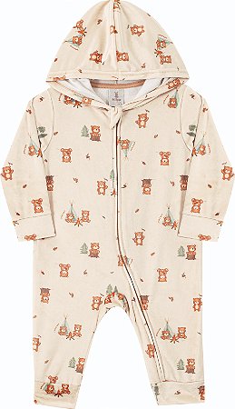 MACACÃO PLUSH BEGE LINHO KIKO BABY