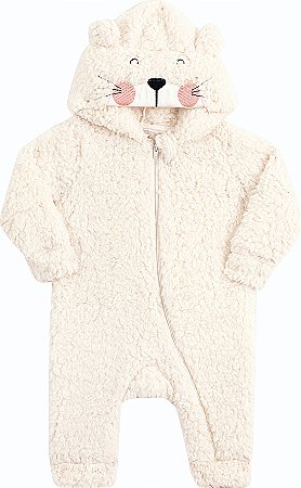 MACACÃO PELUDINHO OFF WHITE KIKO BABY