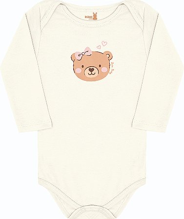 CONJUNTO BODY, CASACO E CALÇA OFF WHITE URSINHOS KIKO BABY