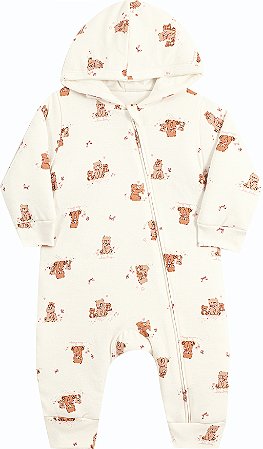 MACACÃO PLUSH ROSA BEBÊ URSINHOS KIKO BABY