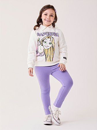 CONJUNTO MOLETOM E LEGGING RAPUNZEL BIMBI