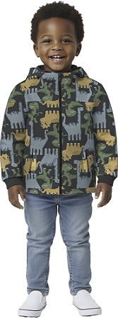 JAQUETA ESTAMPADA COM CAPUZ FORRADO MALWEE