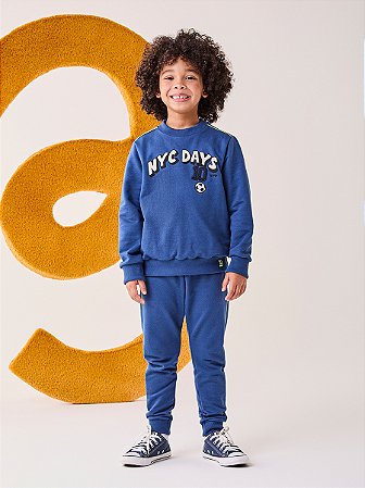 CONJUNTO DE MOLETOM AZUL OCEANO BIMBI