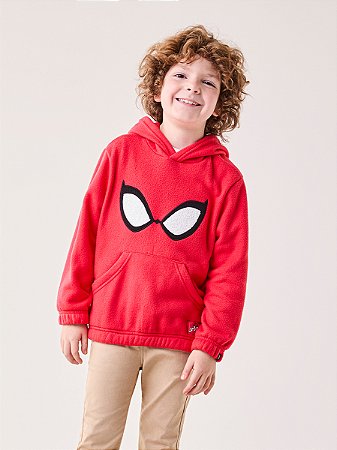 BLUSÃO FLEECE COM CAPUZ HOMEM ARANHA BIMBI