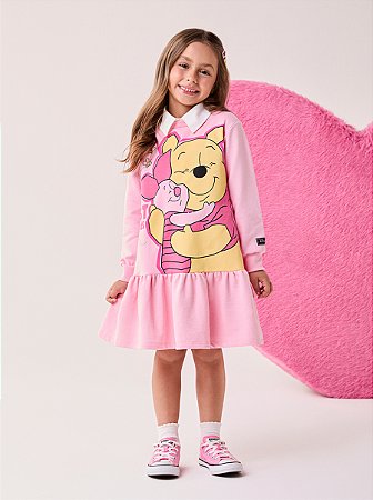 VESTIDO EM MOLETOM URSINHO POOH BIMBI